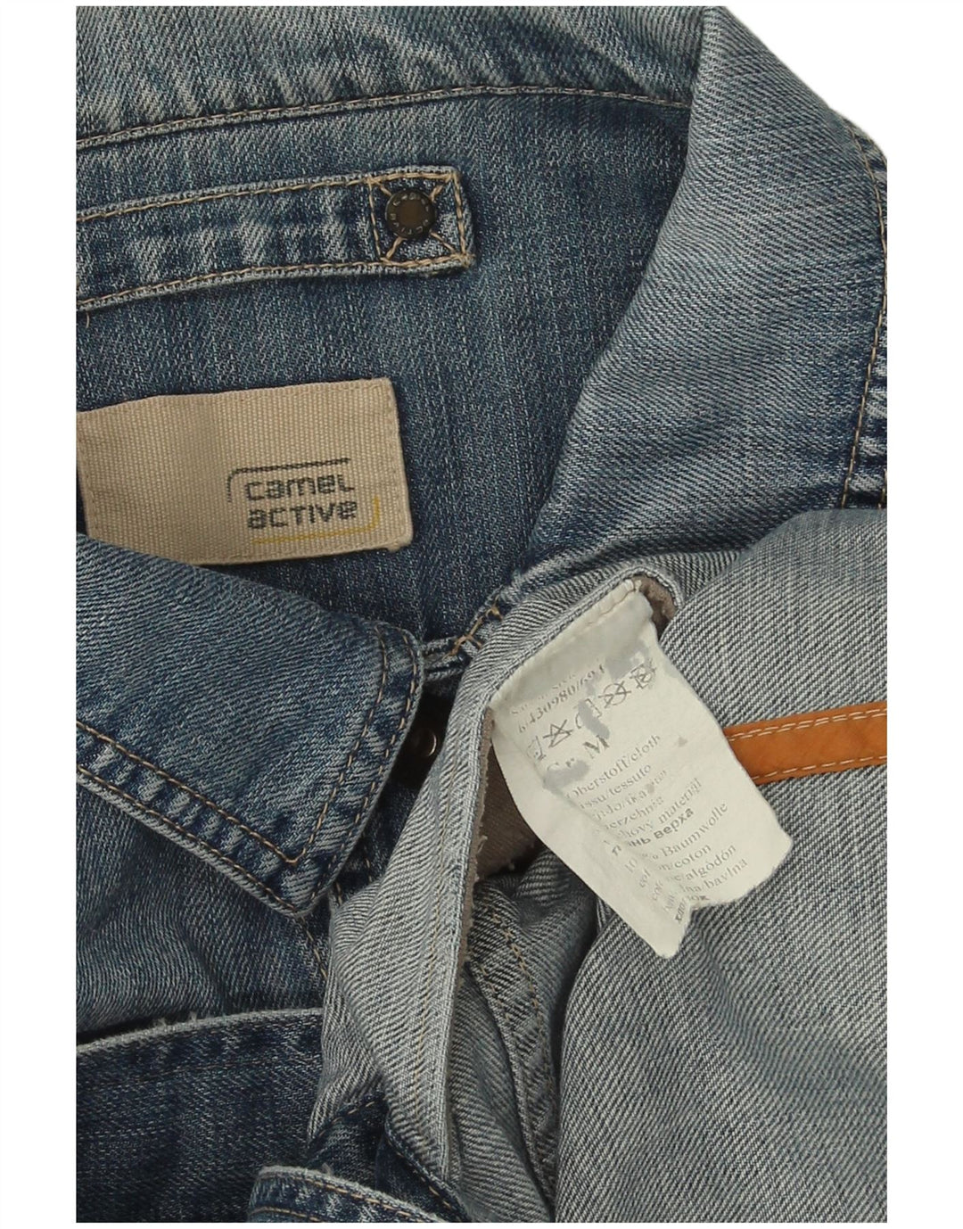 Camel Active Herre denimjakke UK 38 Medium Blue Cotton