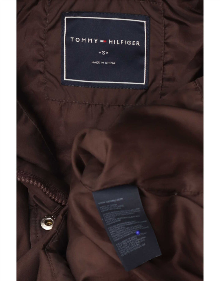 Tommy Hilfiger hættejakke til kvinder UK 10 Lille brun polyester