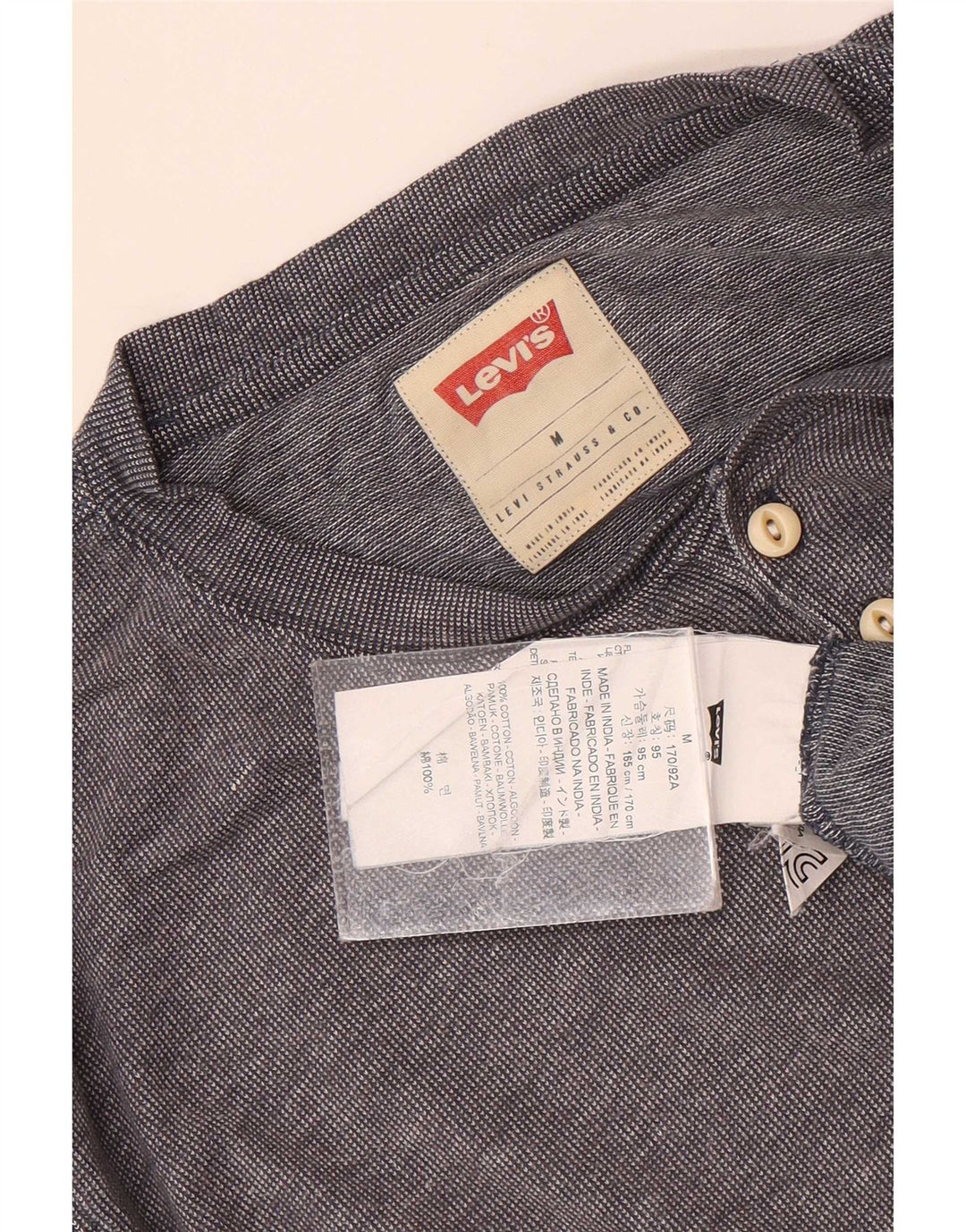 Levi's herre top langærmet mellemgrå bomuld