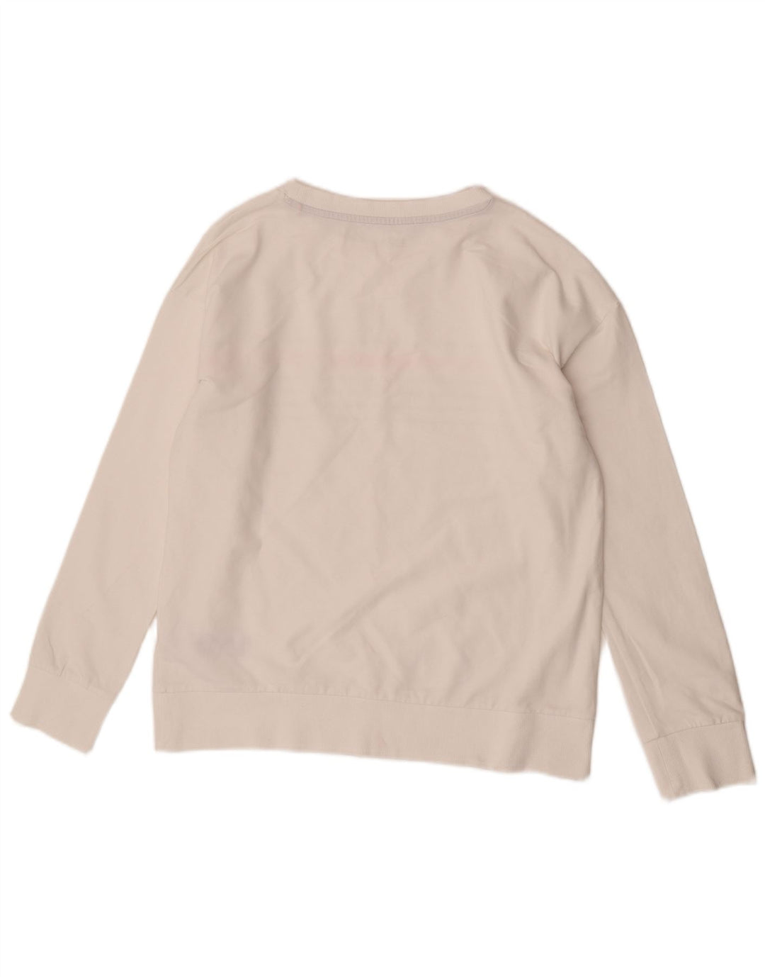 Esprit Dame Sweatshirt Jumper UK 16 Stor hvid stribet bomuld