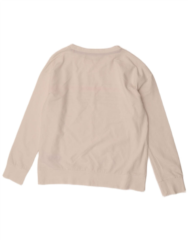 Esprit Dame Sweatshirt Jumper UK 16 Stor hvid stribet bomuld