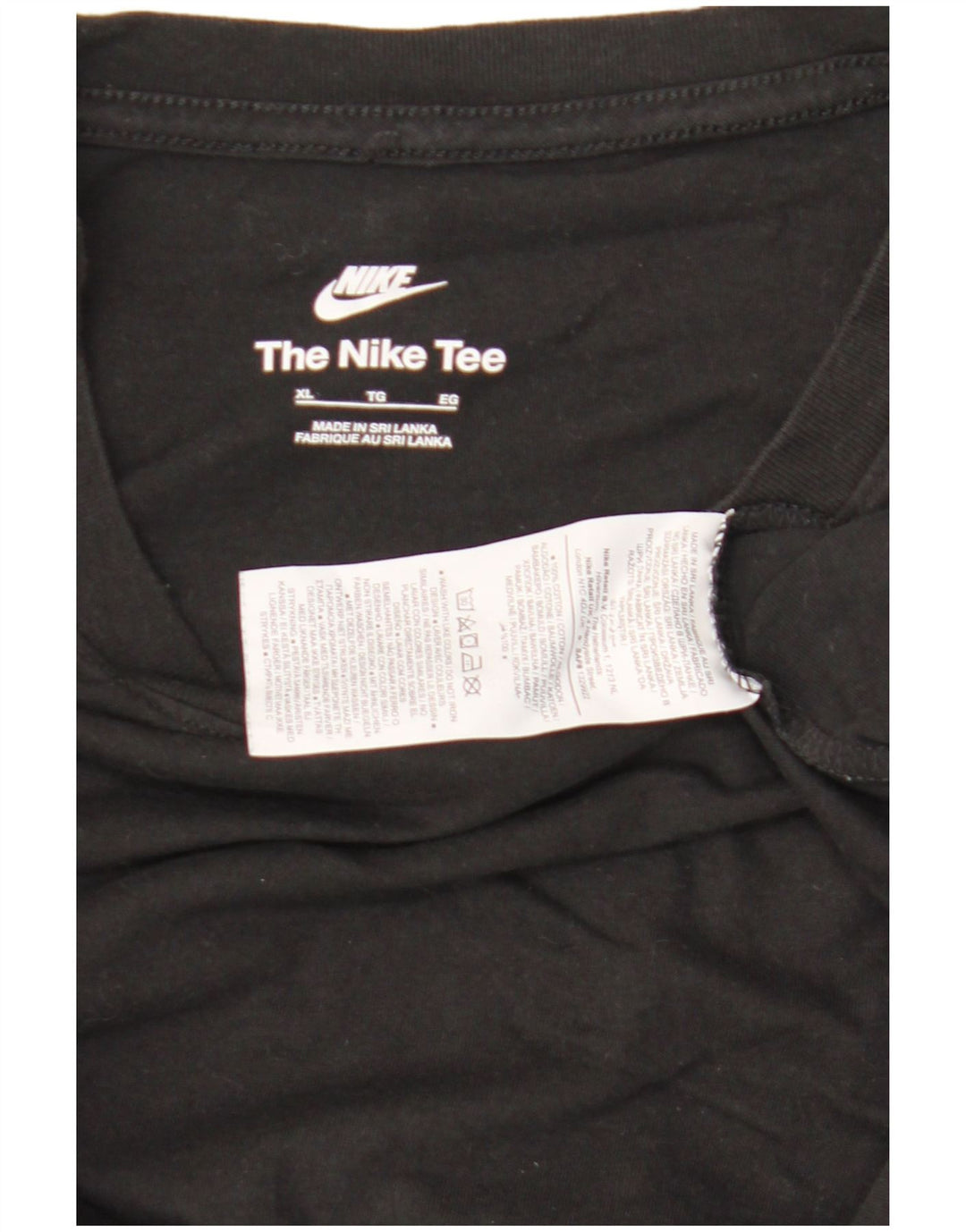 Nike T-shirt top til mænd XL sort bomuld
