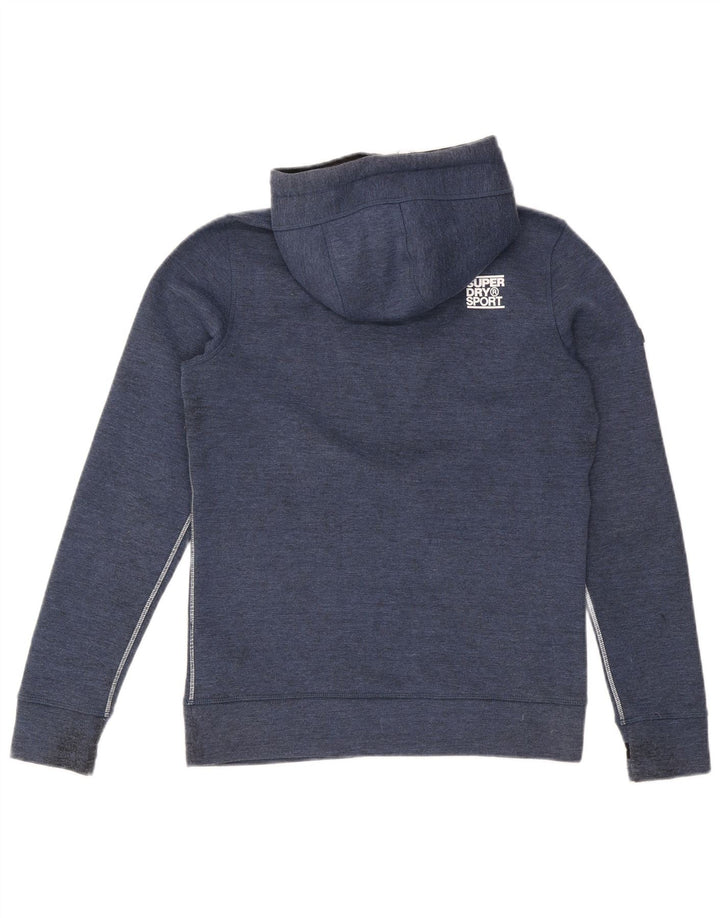 Superdry Grafisk hættetrøje til mænd, lille marineblå polyester