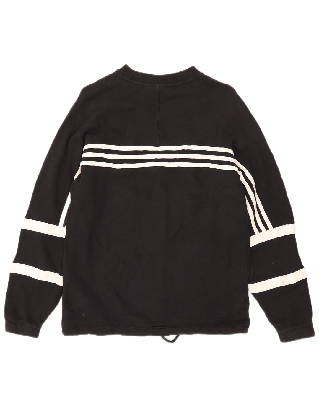 Adidas Dame Sweatshirt Jumper UK 10 Small Black Bomuld
