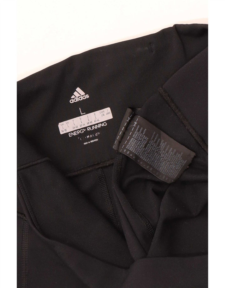 Adidas Womens Climacool Grafiske Leggings UK 16/18 Large Black Polyester