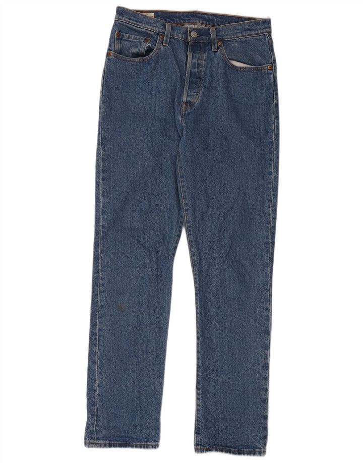 LEVI'S Herre 501 Straight Jeans W27 L30 Blå Bomuld
