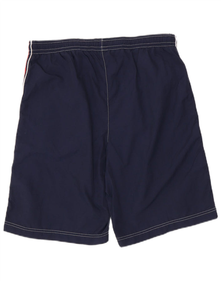 Fila Herre grafiske sportsshorts Large Navy Blue Colourblock Polyamid