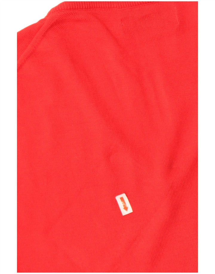 Zara Herre V-hals sweater XL Rød Bomuld