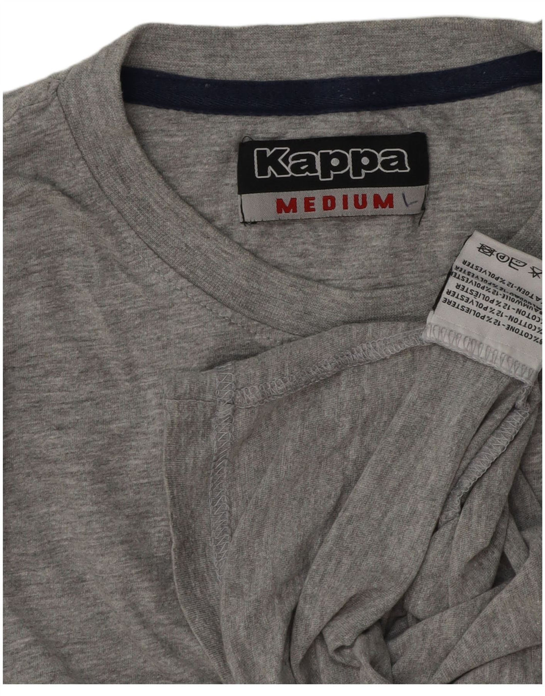 Kappa Herre T-shirt Top Medium Grey Flecked Bomuld