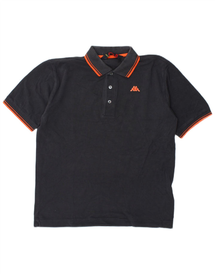 Kappa herre polo shirt lille grå stribet bomuld