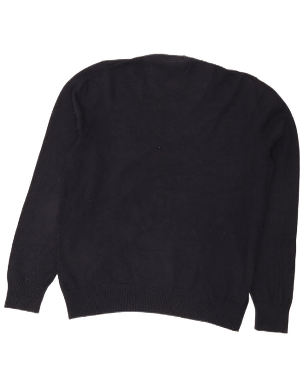 Fat Face Herre V-hals sweater Medium Marineblå Bomuld