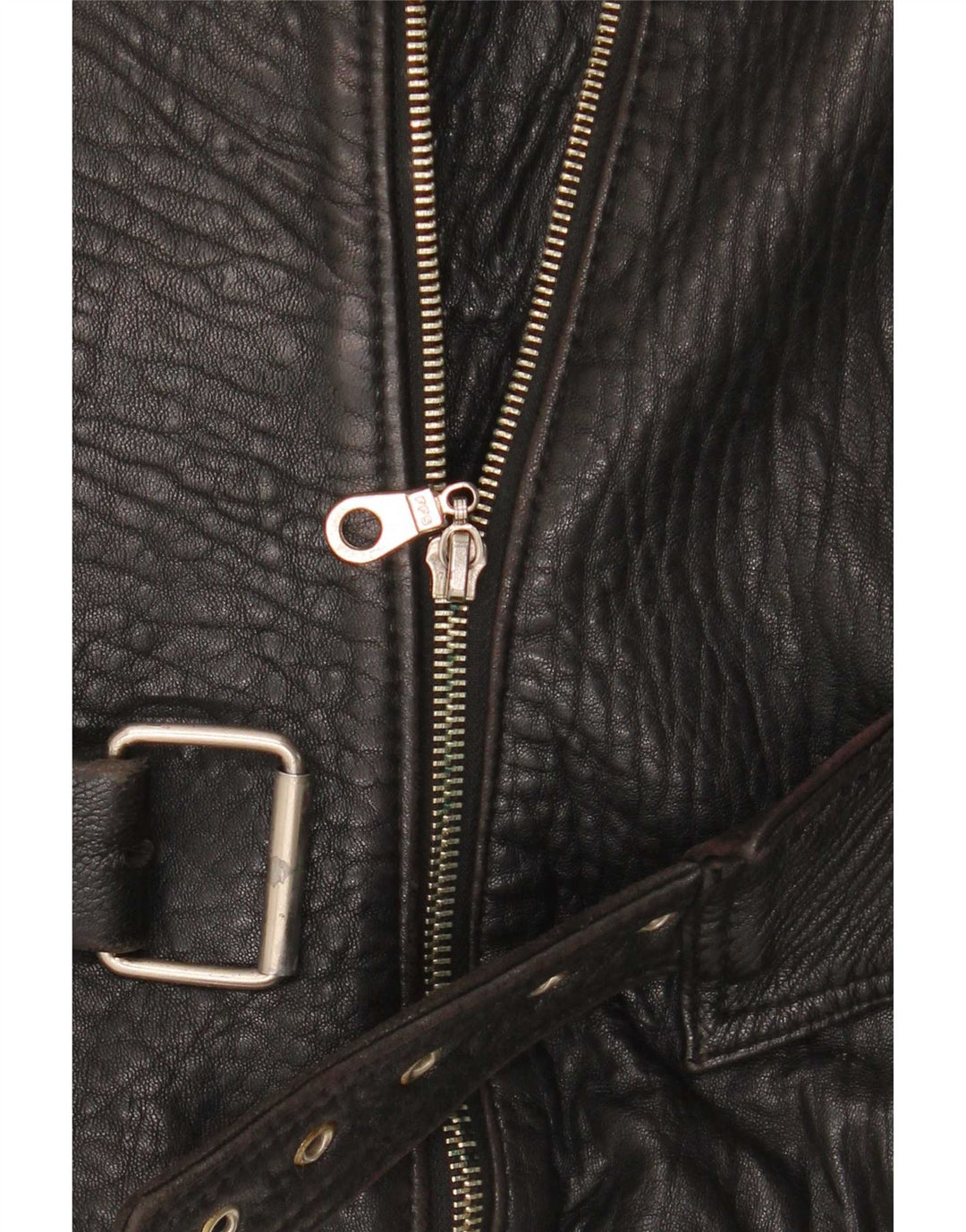 Chevignon dame bikerjakke i læder UK 14 Medium Sort