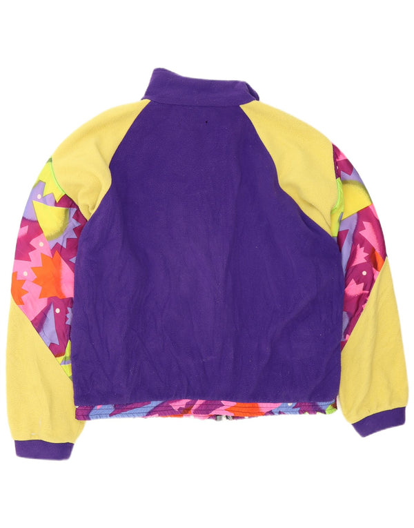 Vintage fleecejakke til mænd UK 42 XL Lilla Colourblock Polyester