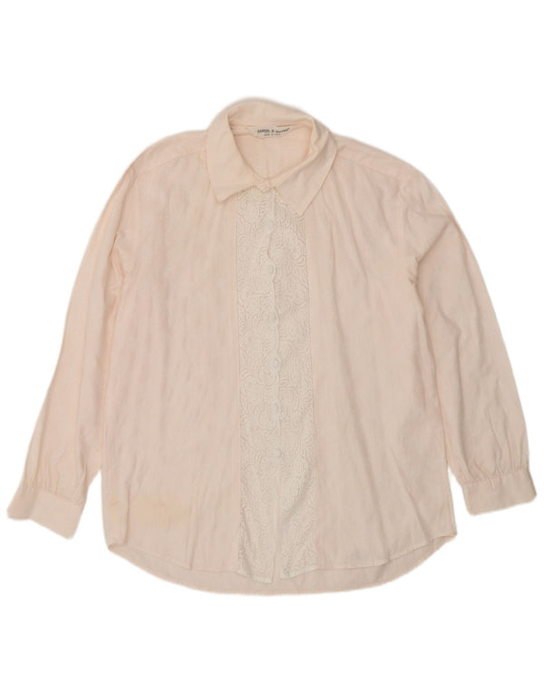 Daniel & Mayer Dameskjorte UK 14 Large Pink Floral Cotton