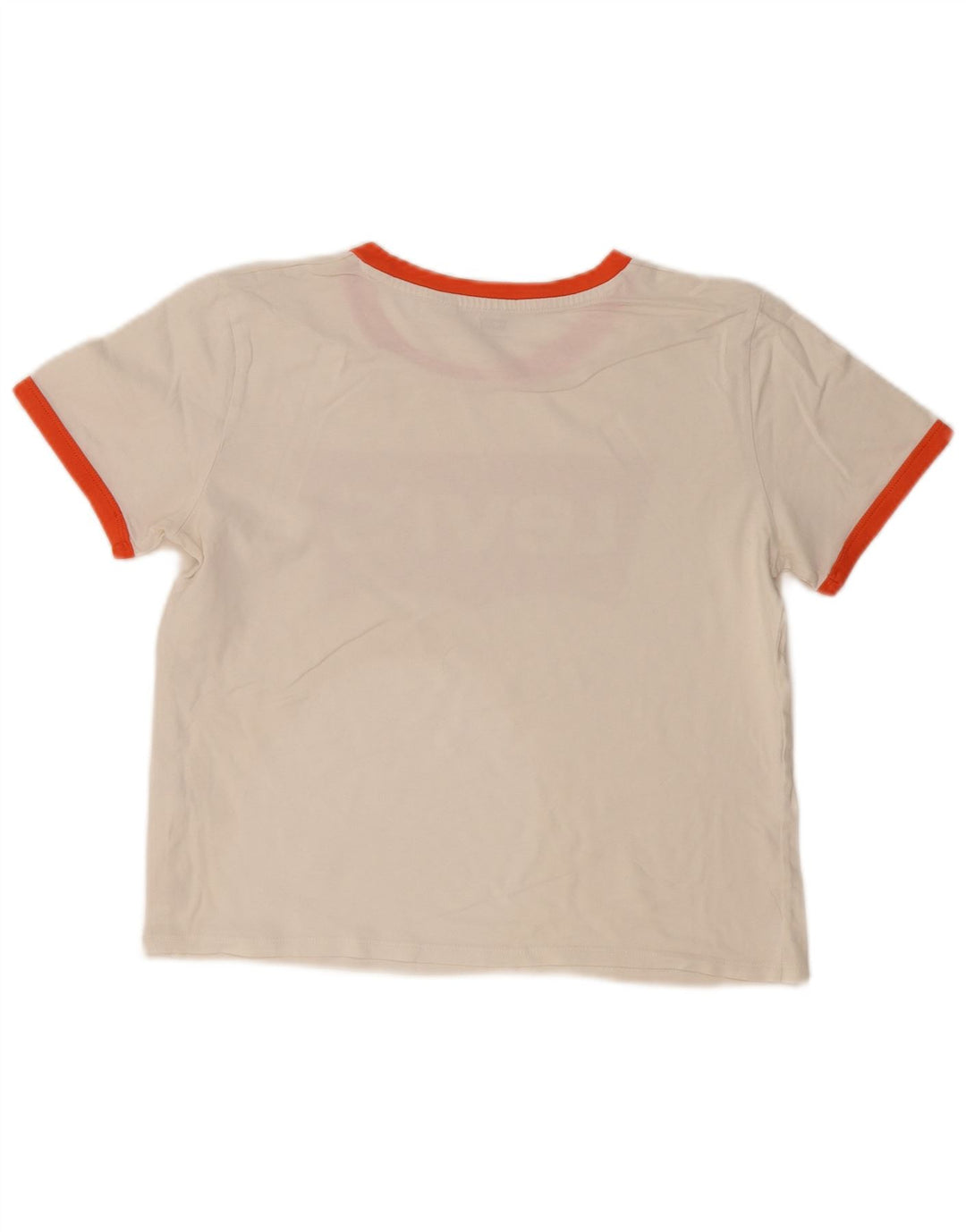Levi's Dame Crop Grafisk T-Shirt Top UK 14 Medium White