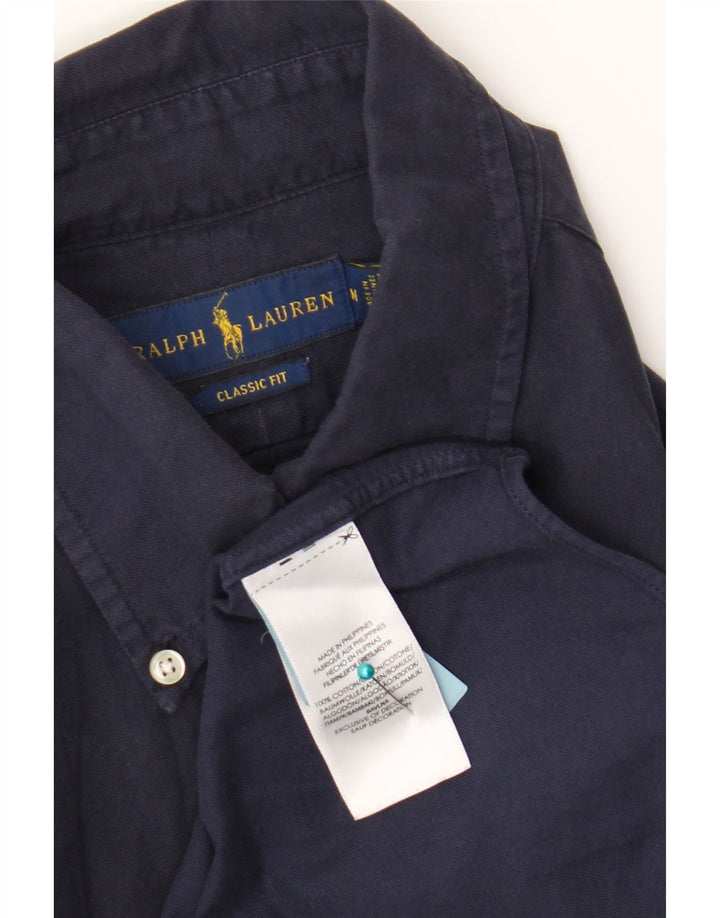 Ralph Lauren Herre Classic Fit skjorte Medium marineblå bomuld