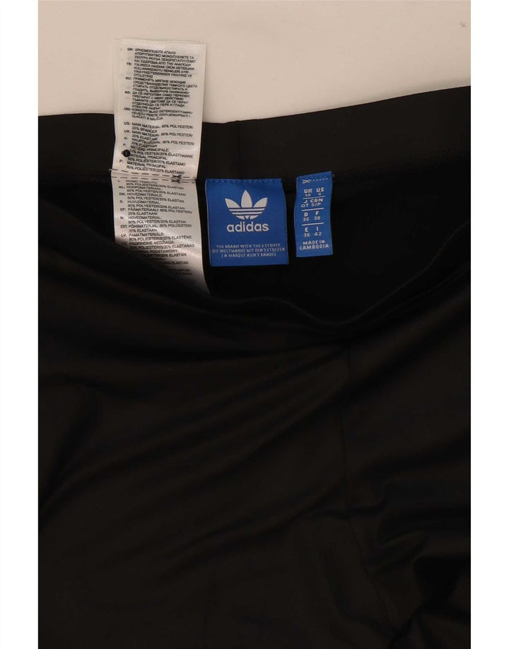 Adidas Graphic Leggings til kvinder UK 10 Small Black Polyester