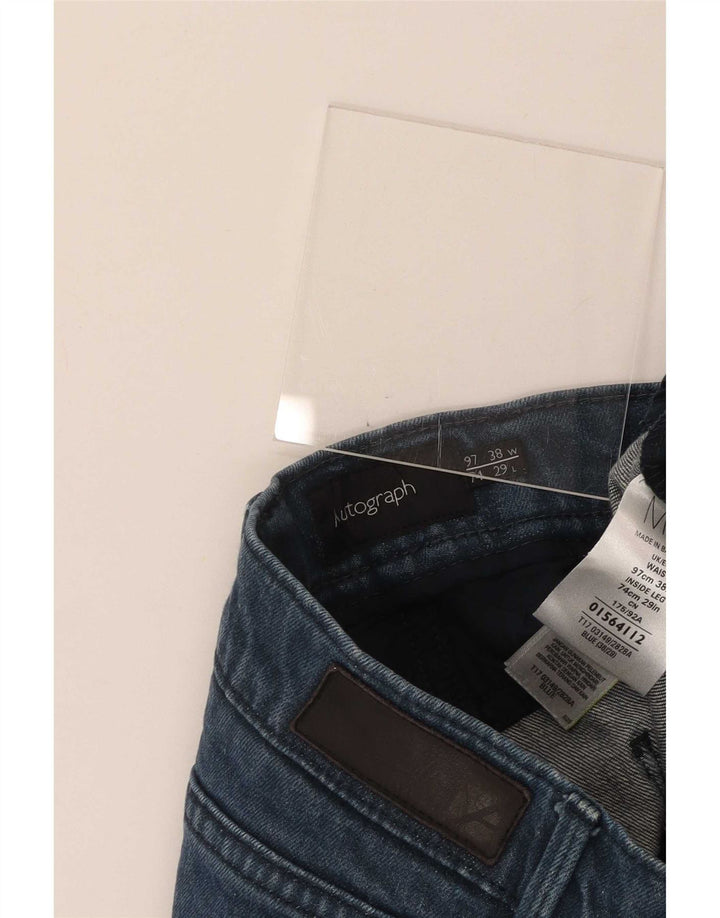 Marks & Spencer Herre Autograph Slim Jeans W38 L29 Blå Bomuld