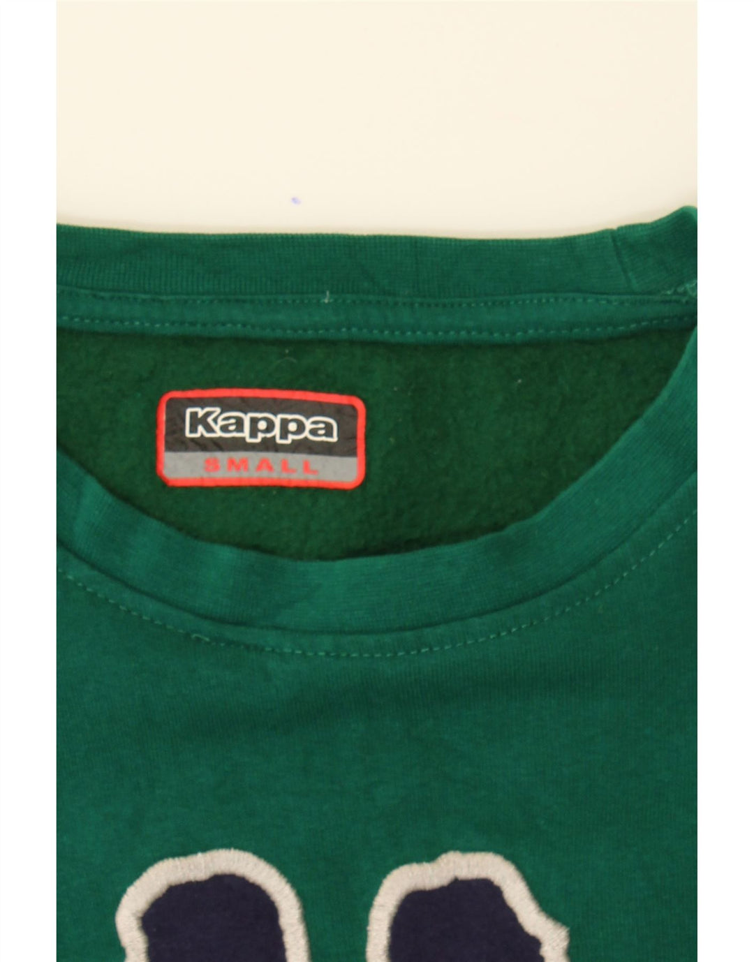 KAPPA Boys Graphic Sweatshirt Jumper 13-14 Years Small Green Cotton Vintage Kappa and Second-Hand Kappa from Messina Hembry 