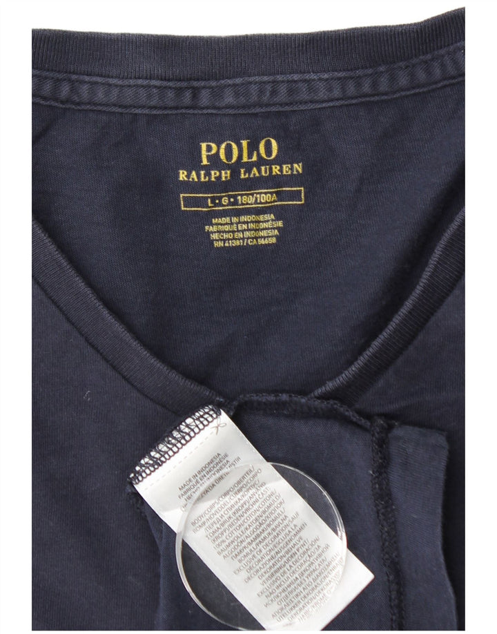 POLO RALPH LAUREN Herre T-Shirt Top Stor Marineblå Bomuld