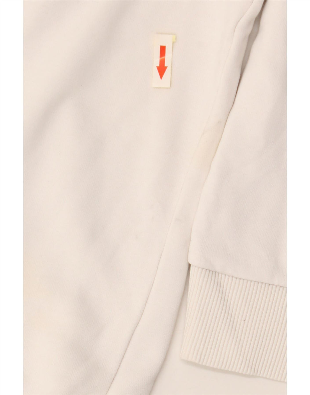 FILA Womens Crop Graphic Hoodie Jumper UK 10 Small White Bomuld