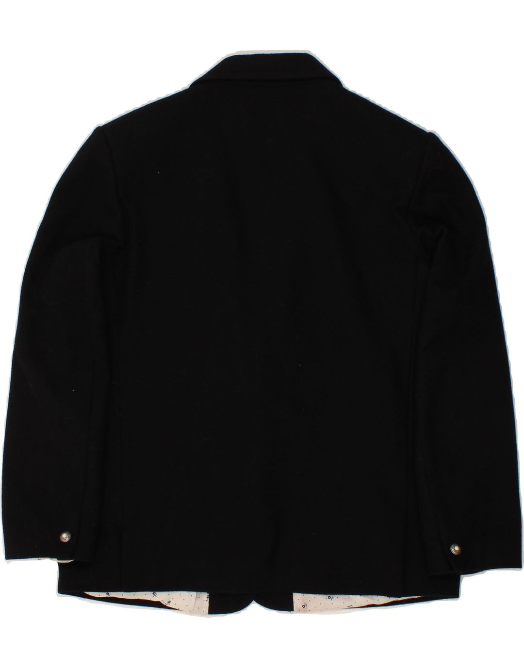 VINTAGE Womens 2 Button Blazer Jacket UK 14 Medium  Black Wool Vintage Vintage and Second-Hand Vintage from Messina Hembry 