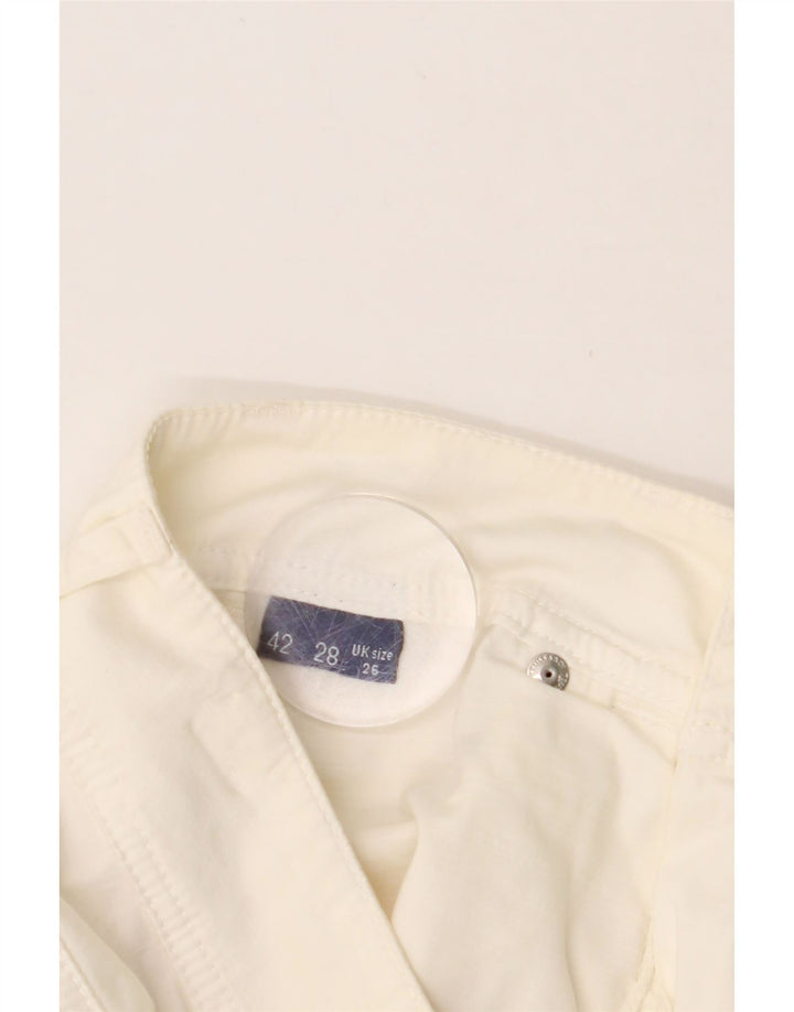 TRUSSARDI Womens Straight Casual Trousers W26 L28 White Vintage Trussardi and Second-Hand Trussardi from Messina Hembry 
