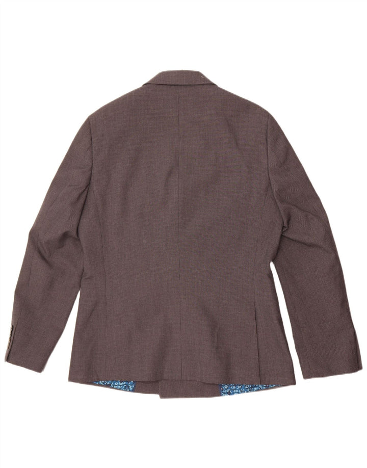 Penguin Herre Double Breasted Blazer Jacket UK 40 Large Grey Houndstooth