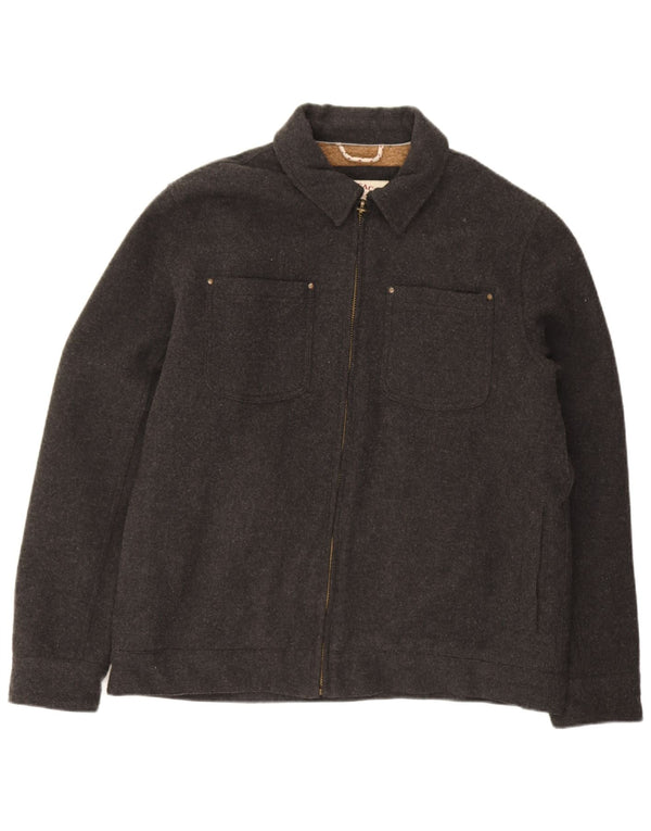 Fat Face Herre Sherpa Jacket UK 40 Large Grå Uld