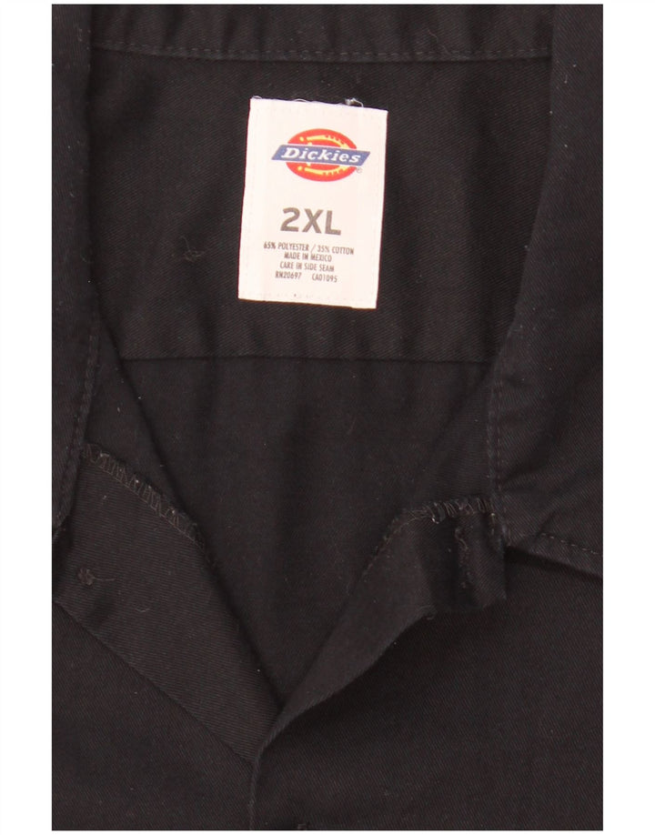 DICKIES Kortærmet herreskjorte 2XL sort polyester