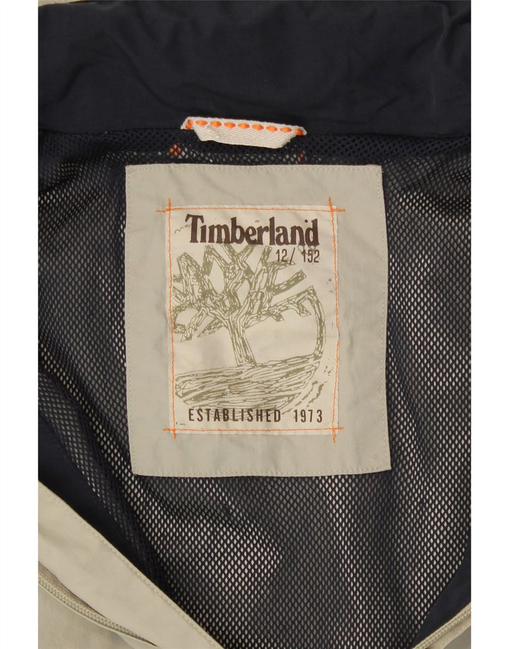 TIMBERLAND Boys Hooded Rain Jacket 11-12 Years Beige