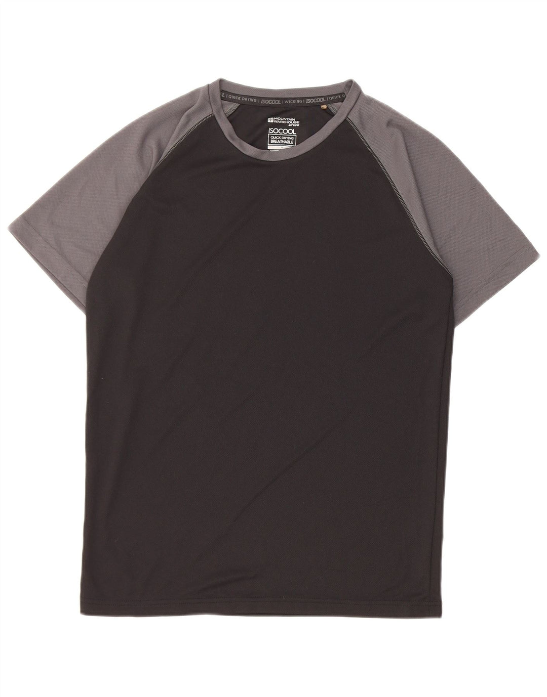 Mountain Warehouse Herre T-Shirt Top Medium Sort Colourblock Polyester