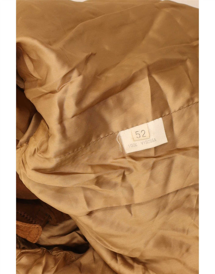 Vintage Herre Military Ruskind Bomber Jacket IT 52 XL Brun