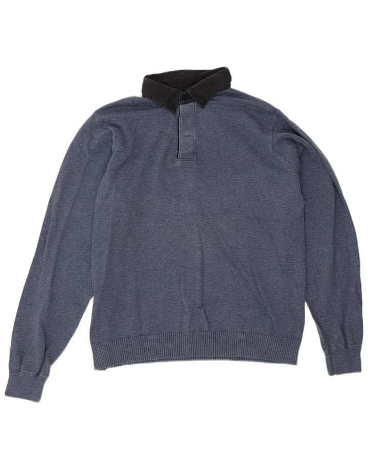 Marks & Spencer Herre Blue Harbor Polo Neck sweater Medium Blue