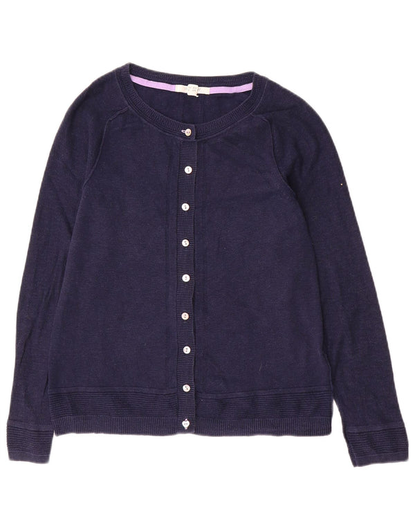 White Stuff Dame Cardigan Sweater UK 8 Small Navy Blue Bomuld