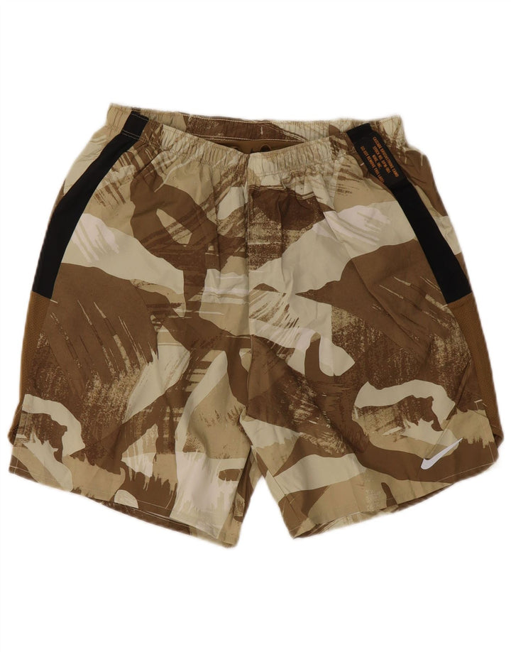 Nike Herre Dri Fit Sportshorts Små Brun Camouflage Polyester