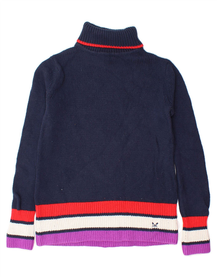 CREW CLOTHING Womens Roll Neck Jumper Sweater UK 8 Small Navy Blue Vintage Crew Clothing and Second-Hand Crew Clothing from Messina Hembry 