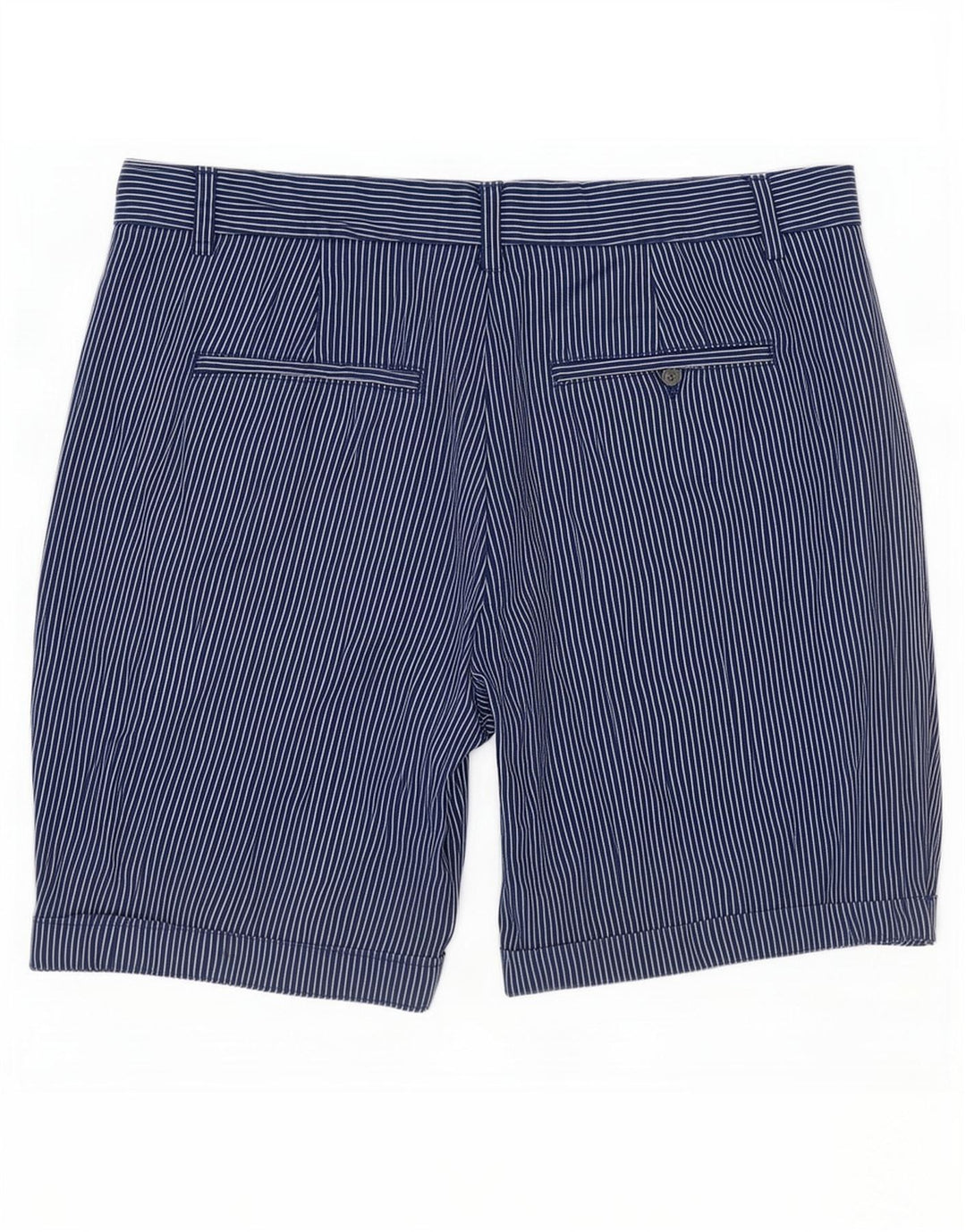 Marks & Spencer Chino Shorts til kvinder UK 12 Medium W30 Marineblå nålestribe