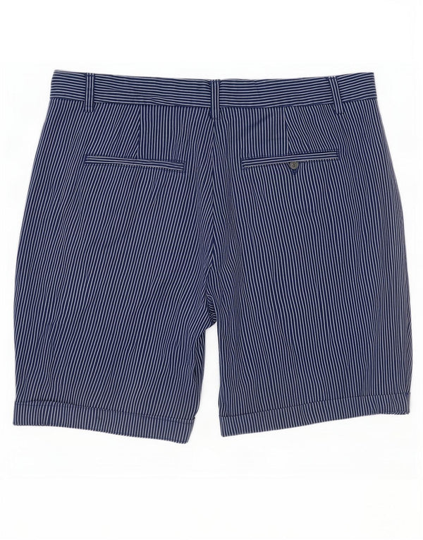 Marks & Spencer Chino Shorts til kvinder UK 12 Medium W30 Marineblå nålestribe