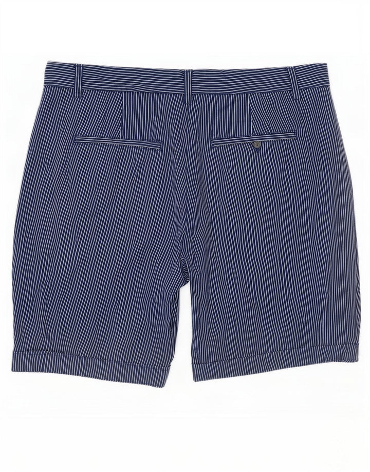 Marks & Spencer Chino Shorts til kvinder UK 12 Medium W30 Marineblå nålestribe