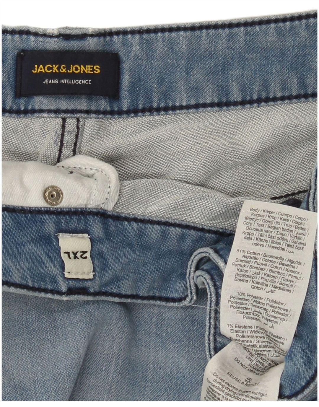 Jack & Jones denimshorts til mænd 2XL W42 blå bomuld