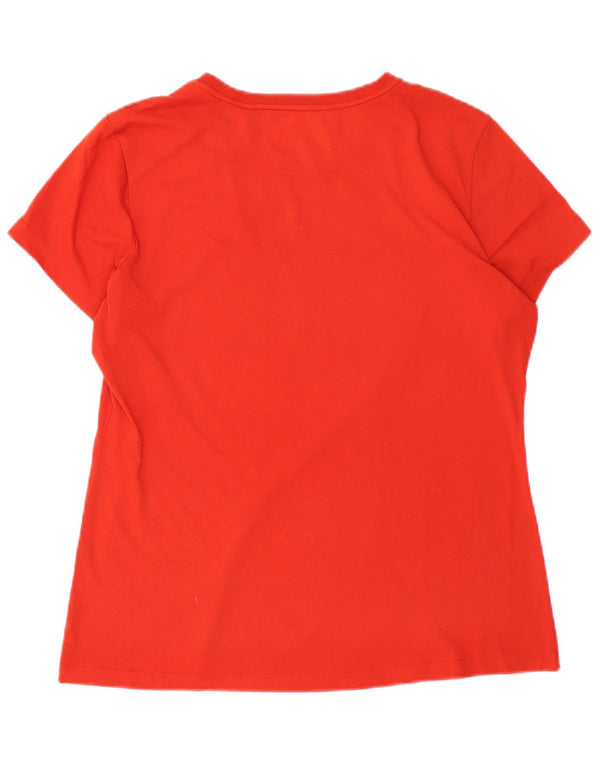 Jack Wolfskin Dame Grafisk T-Shirt Top UK 14/16 Large Red