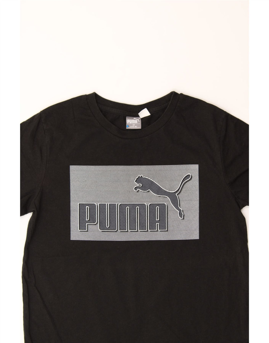 PUMA Boys Graphic T-Shirt Top 14-15 Years Black Cotton Vintage Puma and Second-Hand Puma from Messina Hembry 