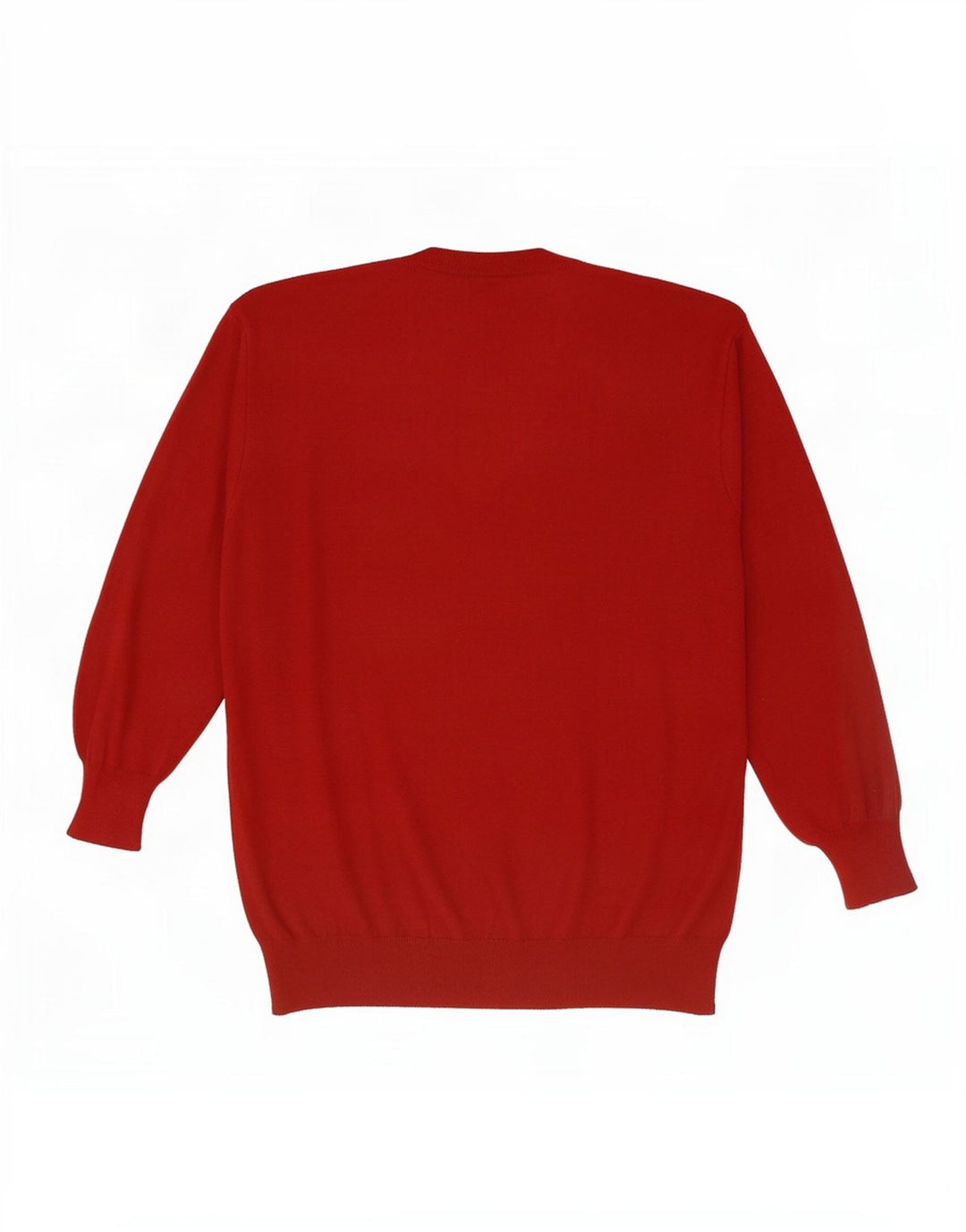 Trussardi Herre V-hals sweater Stor Rød Merinould