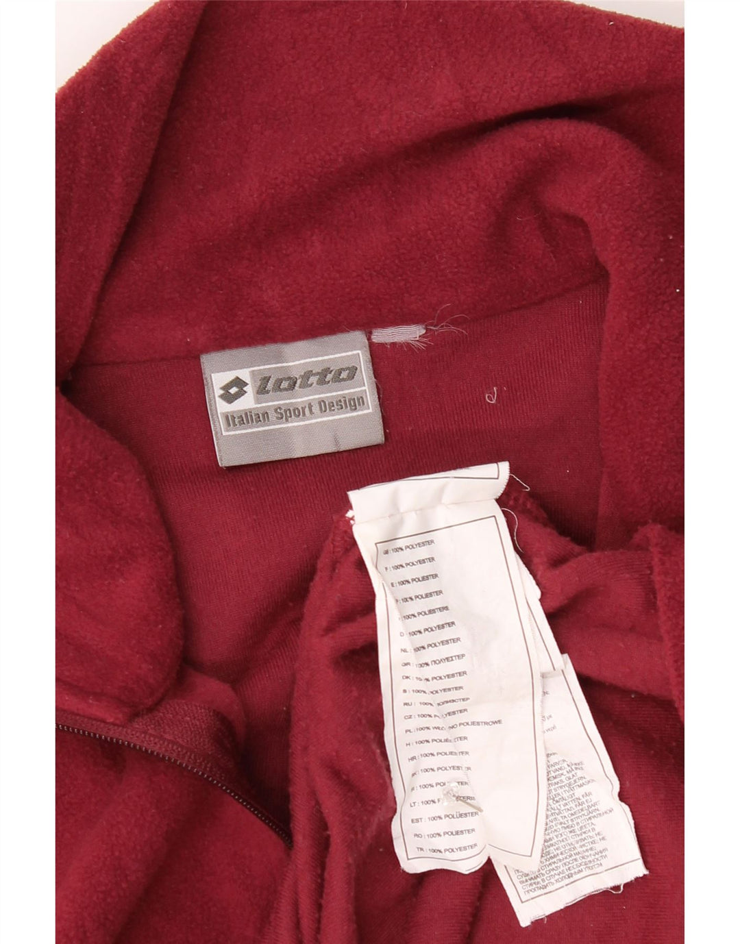 Lotto Herre lynlås hals Fleece Jumper Medium Rød Polyester