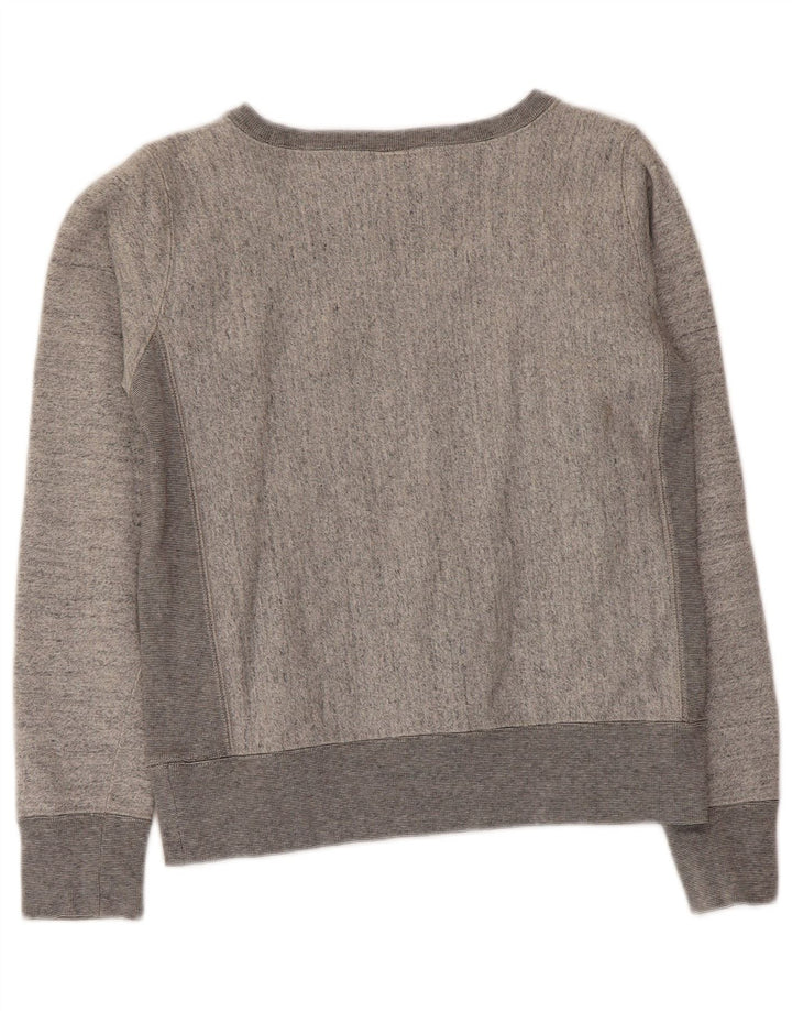 Champion Dame Sweatshirt Jumper UK 10 Small Grey Colourblock