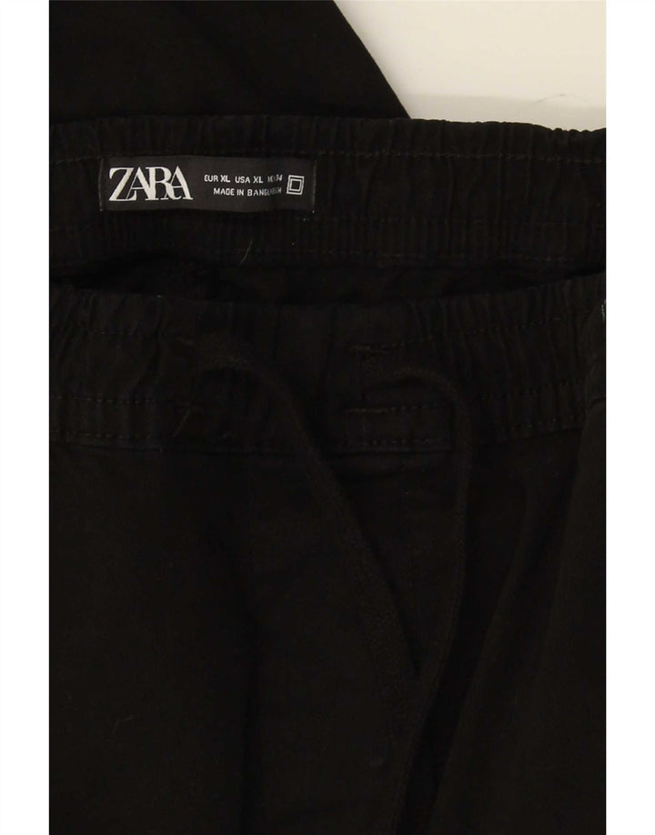 Zara Herre Joggers Cargo Bukser XL W34 L26 Sort