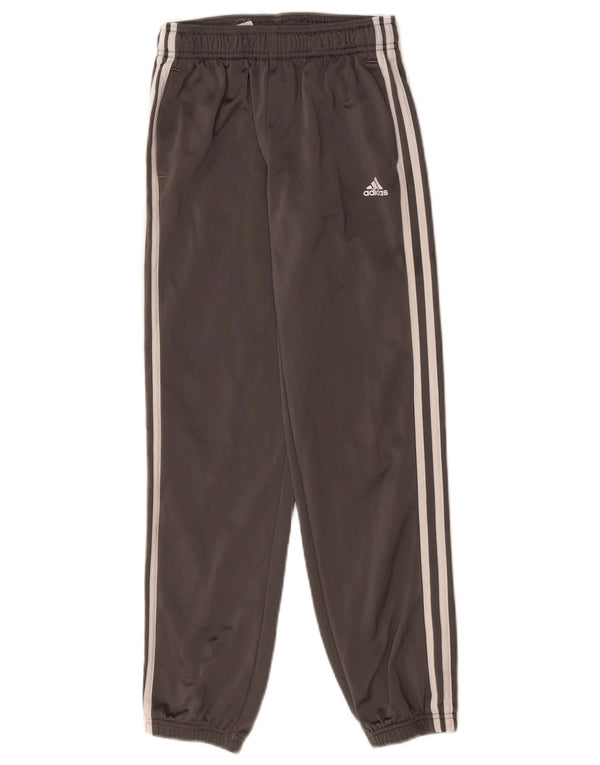 Adidas Drenge Træningsdragt Bukser Joggers 11-12 År Grå Polyester