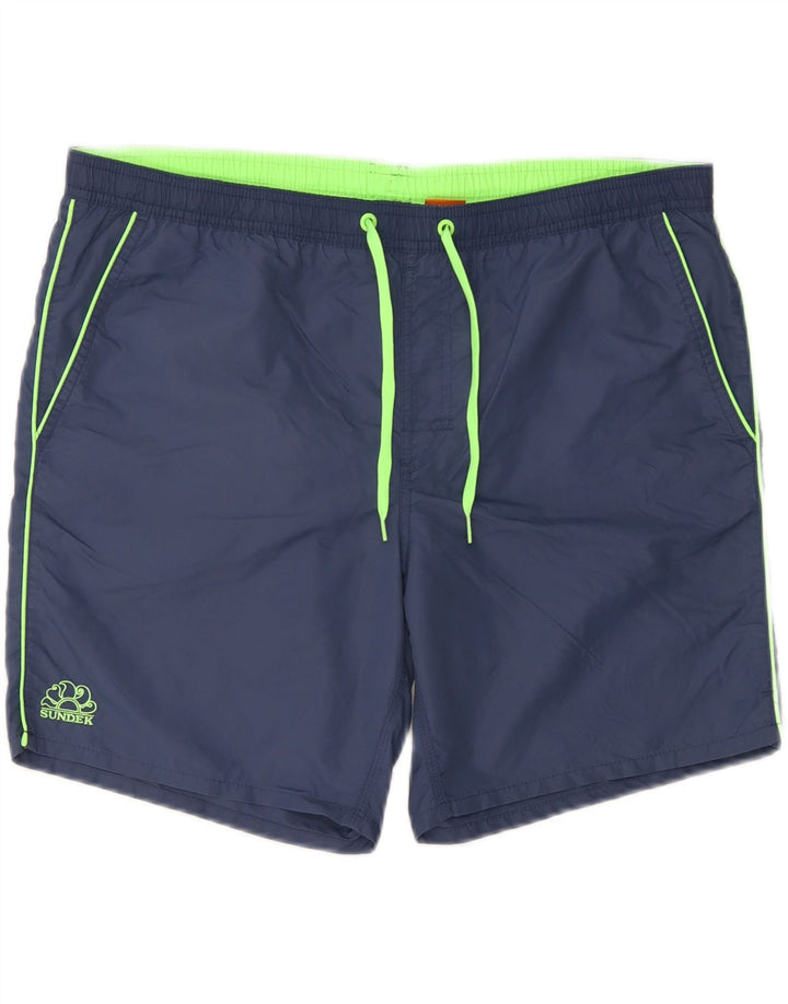 Sundek Herre badeshorts Large Navy Blue Nylon