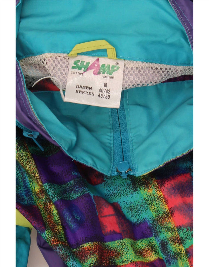 Shamp Regnjakke med hætte til mænd EU 48/50 Medium Flerfarvet Colourblock